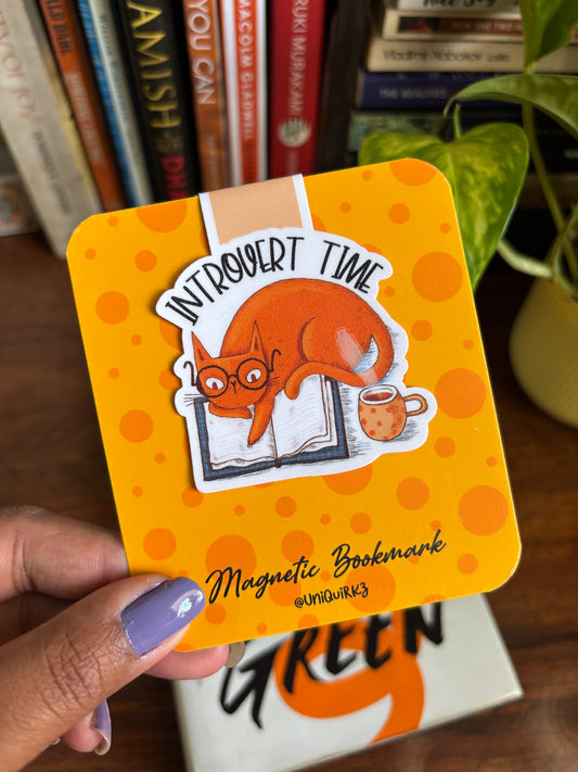 Introvert Time Magnetic Vinyl Bookmark