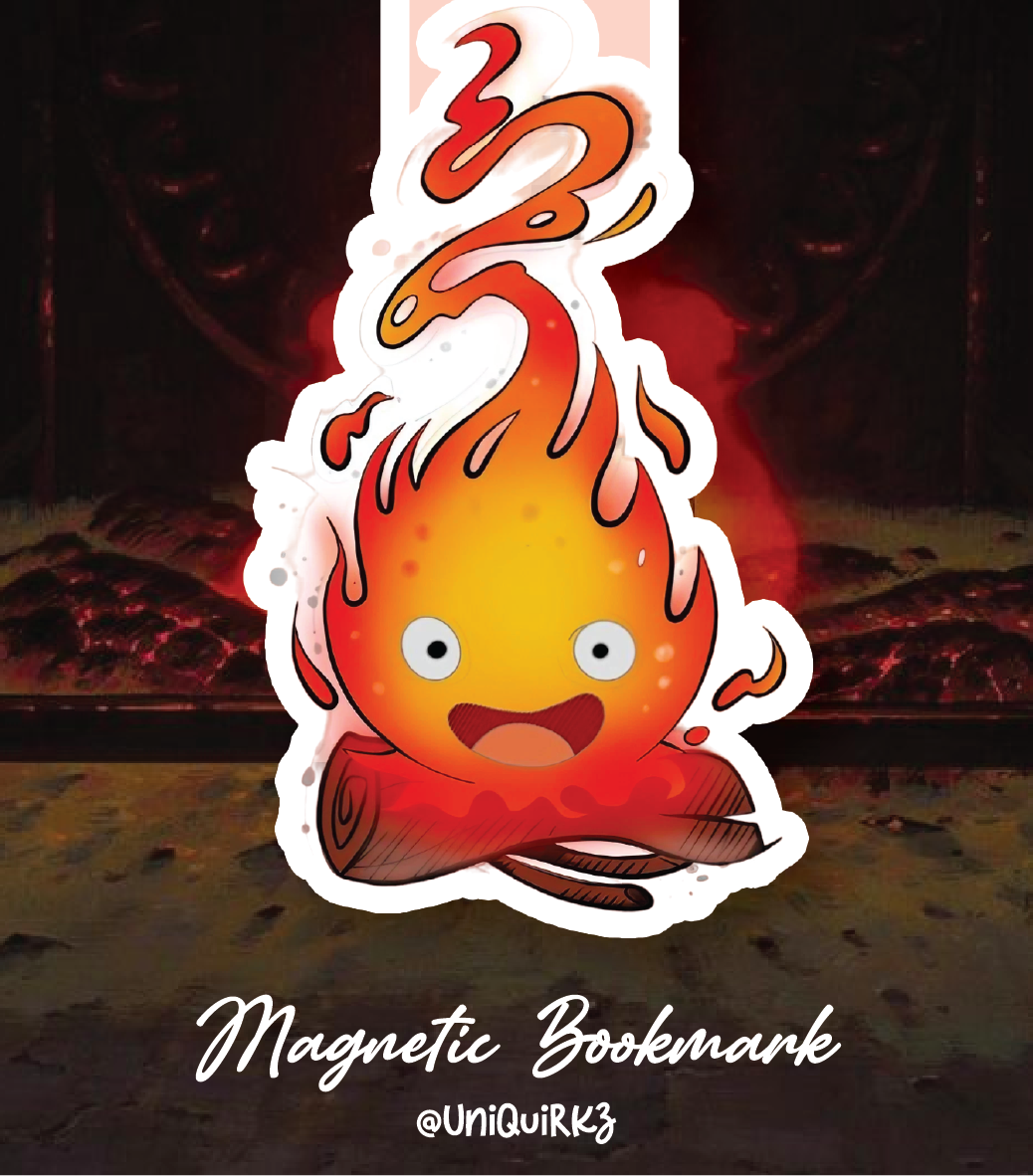 Calcifer Magnetic Vinyl Bookmark